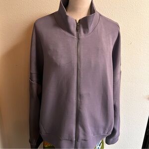 SPANX orchid lilac purple Full-Zip sweatshirt sz 2X